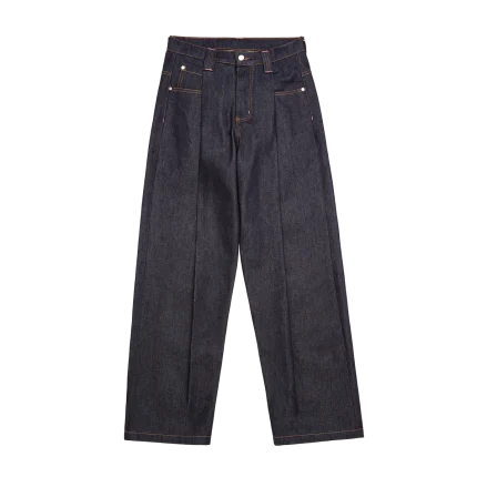 Skylrk Pleated Denim Jean Raw