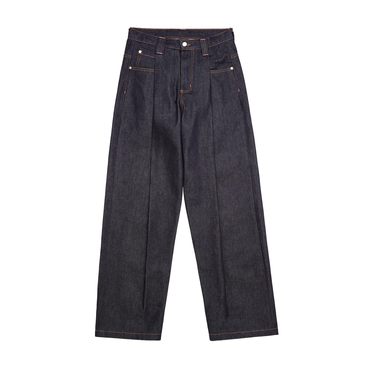 Skylrk Pleated Denim Jean Raw Skylrk Pleated Denim Jean Raw