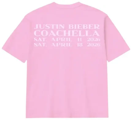 SKYLRK Justin Bieber Coachella IV 2026 Graphic Tee ‘Pink’
