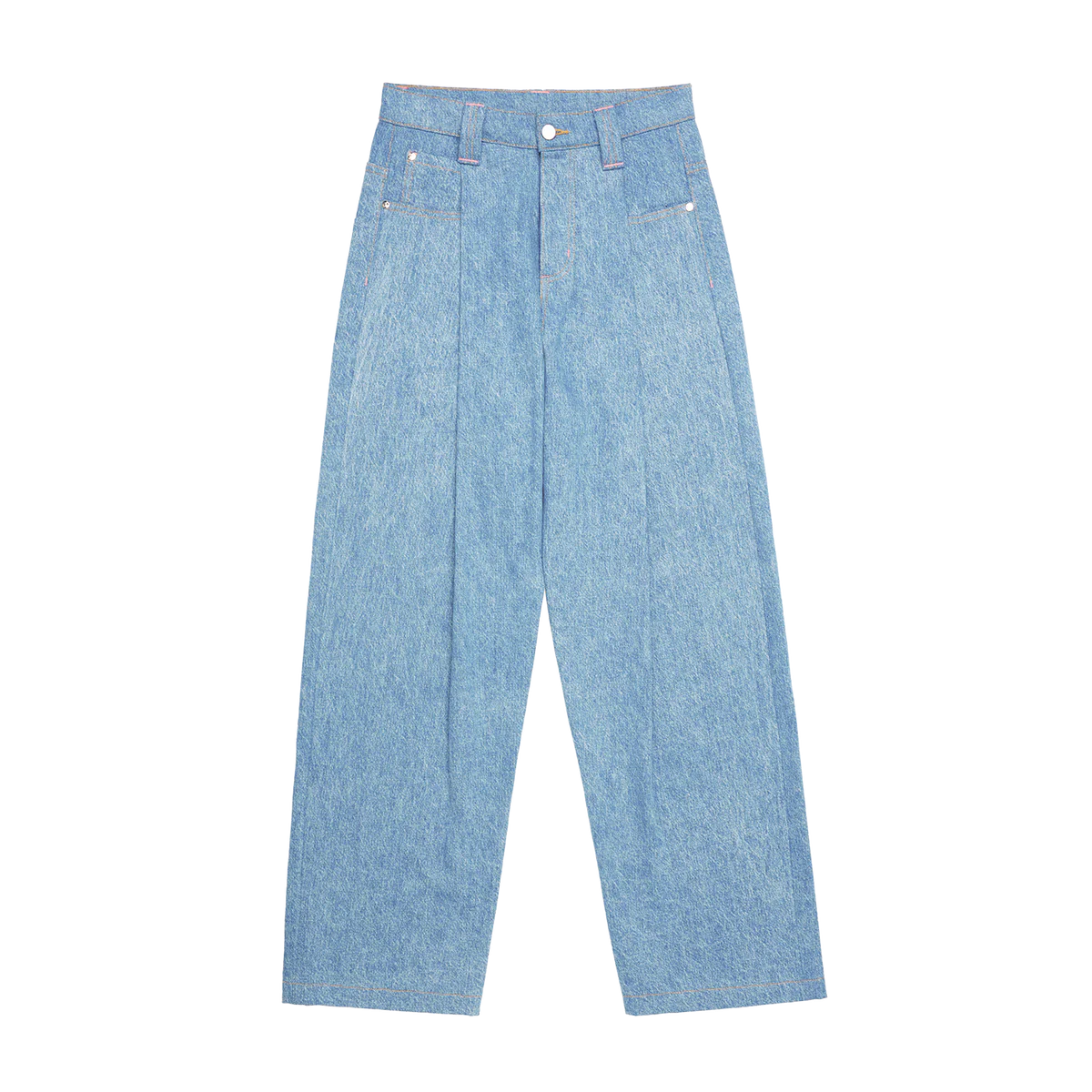 Skylrk Pleated Denim Jean Blanket Wash Skylrk Pleated Denim Jean Blanket Wash